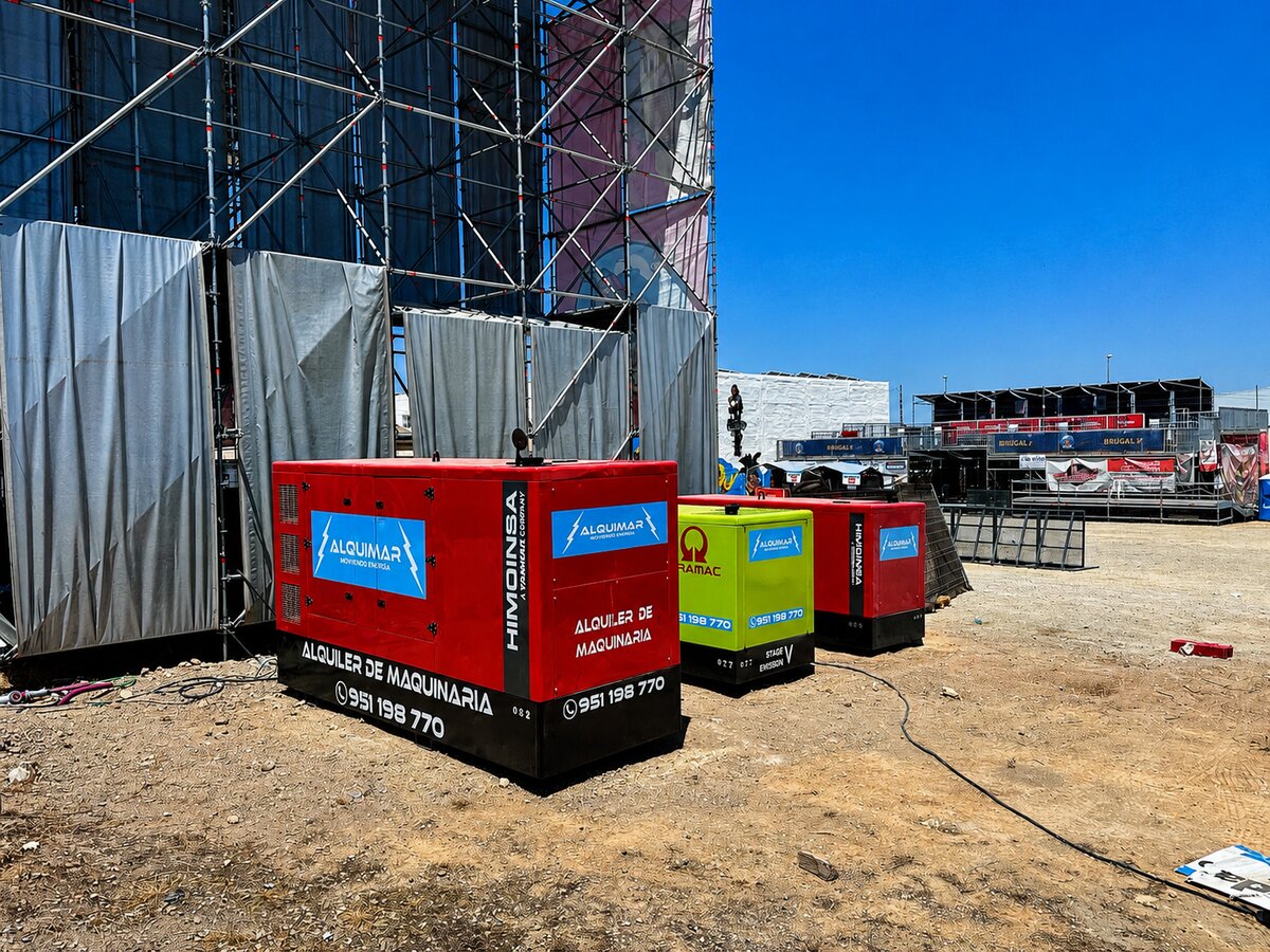 Generadores el&eacute;ctricos Alquimar instalados para evento